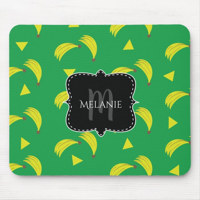 Tapis de souris personnalisé Bananes géométriques  (Devant)