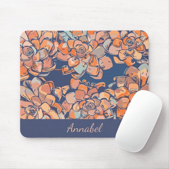 Tapis De Souris Personnalisé Botanique d'automne Terre Neutre Mari (Avec souris)