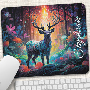 Tapis de souris personnalisé Cerf Tourbillon Forêt