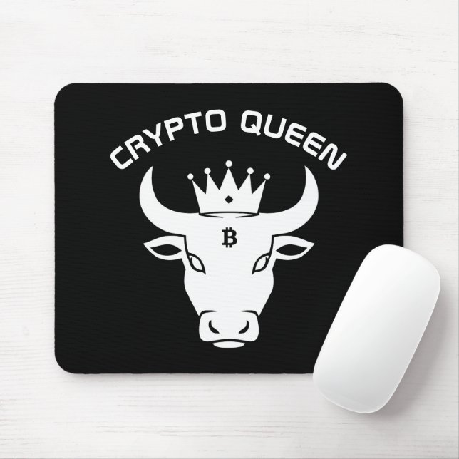 Tapis De Souris Personnalisé Crypto Queen (Avec souris)