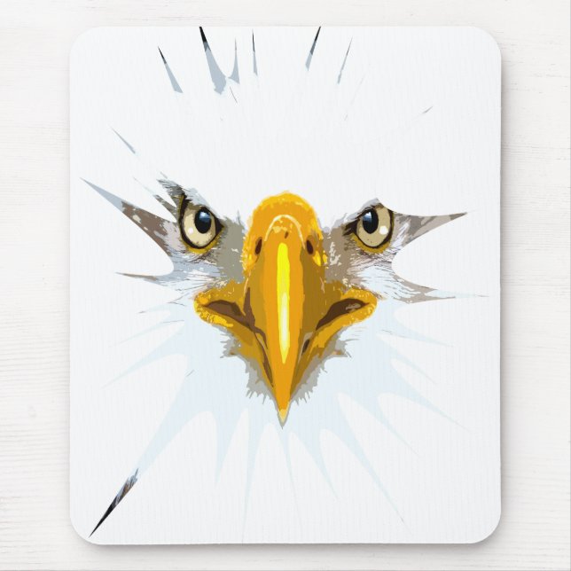 Tapis De Souris Personnalisé Eagle Head Modern Pop Art Modèle (Devant)
