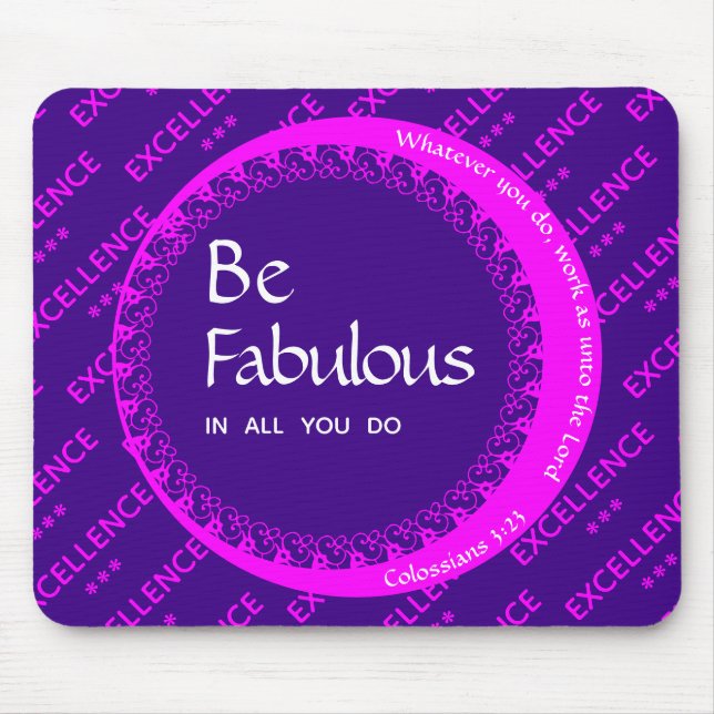 Tapis De Souris Personnalisé Inspiration Motivation FABULEUSE Viol (Devant)