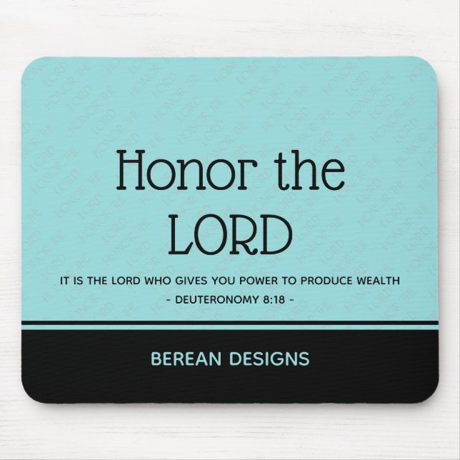 Tapis De Souris Personnalisé Inspirationnel Christian HONOR L'ÉTER (Devant)