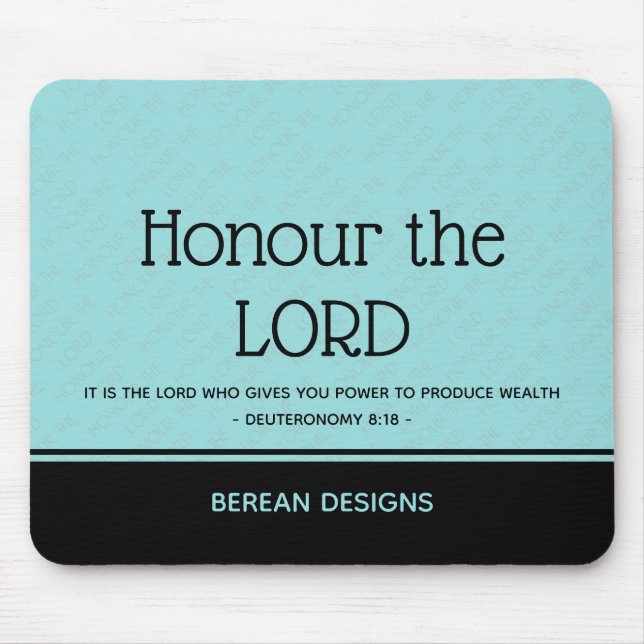 Tapis De Souris Personnalisé Inspirationnel Christian HONOR L'ÉTER (Devant)