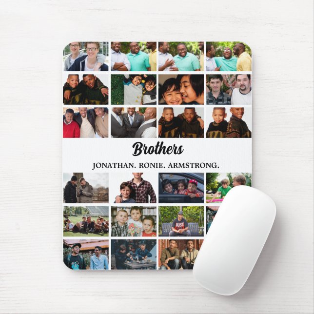 Tapis De Souris Personnalisé Meilleurs Amis Forever Brothers Photo (Avec souris)
