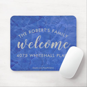 Tapis de souris personnalisé Navy et Argent Modern
