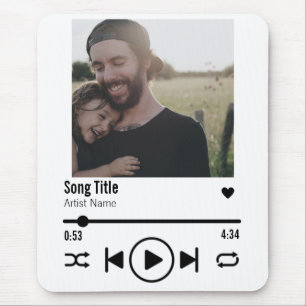 Tapis De Souris Personnalisée Fête des pères Photo Chanson Play