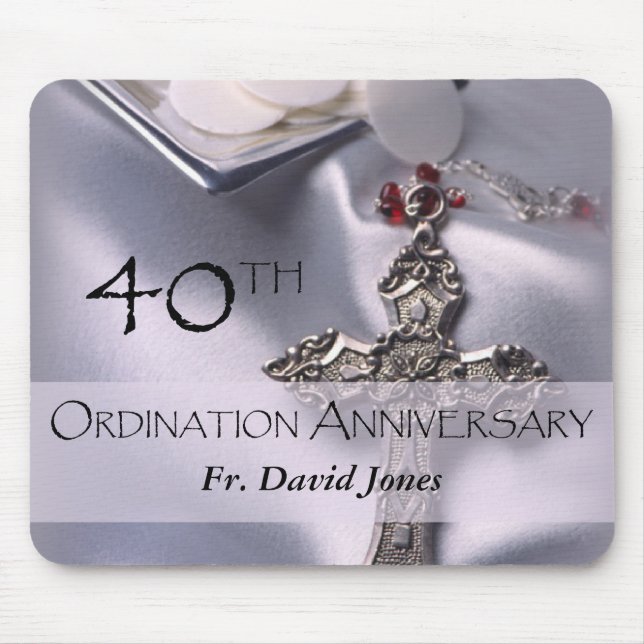 Tapis De Souris Personnaliser, 40e anniversaire d'ordination Félic (Devant)