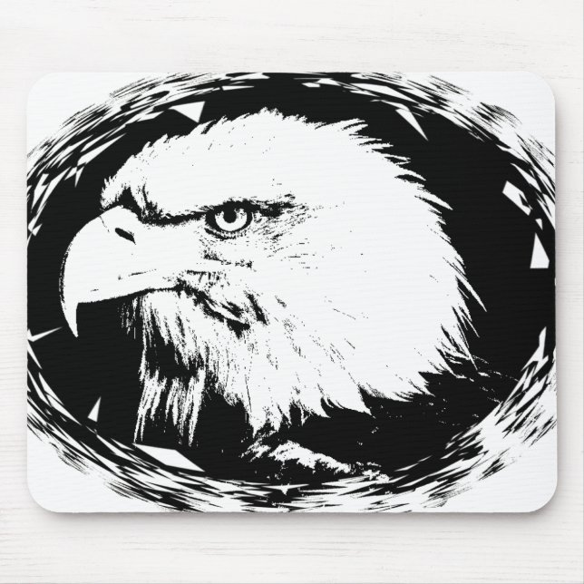 Tapis De Souris Personnaliser Eagle Head Modern Pop Art Modèle (Devant)