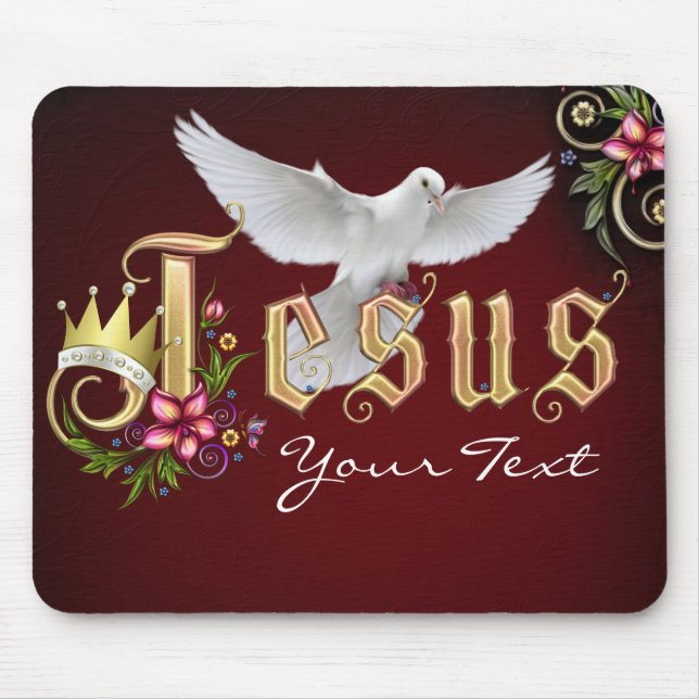 Tapis De Souris Personnaliser Jésus est le roi #2 Mousepad (Devant)