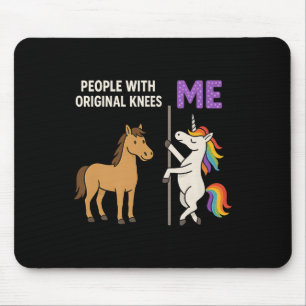 Tapis De Souris Personnes Avec Les Genoux D'Origine Et Moi Unicorn
