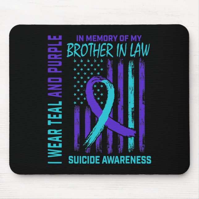 Tapis De Souris Perte De Cadeaux De Frère En Droit Suicide Awar (Devant)