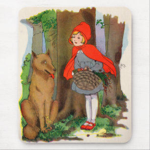 Tapis De Souris Petit chaperon rouge et loup