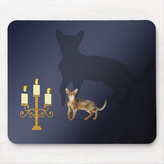 Tapis De Souris Petit chat avec une énorme mousepad d'ombre (Devant)