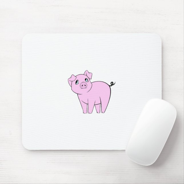 Tapis De Souris Petit Cochon, Petit Cochon, Chien, Cochon Rose, An (Avec souris)
