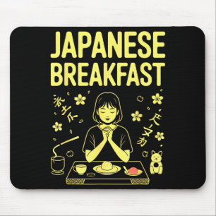 Tapis De Souris Petit-déjeuner japonais Thé de riz miso matin Zen