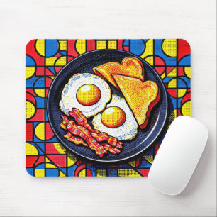 Tapis De Souris Petit déjeuner Pop Art