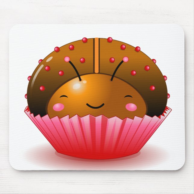 Tapis De Souris Petit gâteau Mousepad de coccinelle de chocolat (Devant)