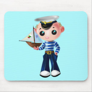Tapis De Souris Petit marin Boy Blue Souse Pad Votre Couleur - Tex