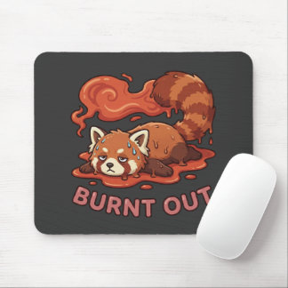 Tapis De Souris Petit panda roux "Épuisé" adorable – Esthétique fo