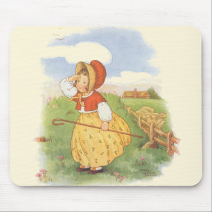 Tapis De Souris Petite Bo-Peep vintage Comptine de Mère l'Oie