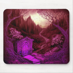 Tapis De Souris Petite cabane unique située le long d'un ruisseau