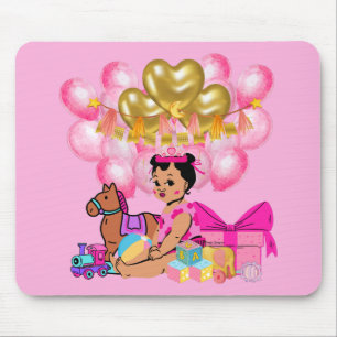 Tapis De Souris Petite fille en rose