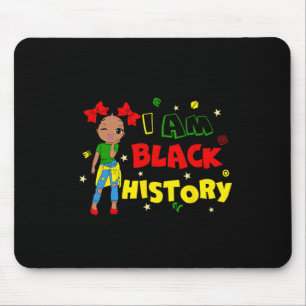 Tapis De Souris Petite Fille Je Suis Mois de l'Histoire des Noirs 