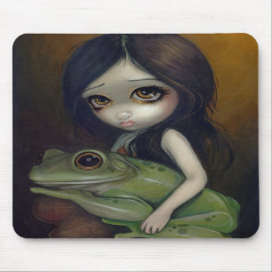 Tapis De Souris "Petite fille" Mousepad de grenouille