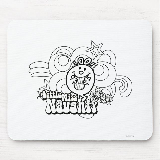 Tapis De Souris Petite Miss Naughty avec un Arrière - plan audacie (Devant)