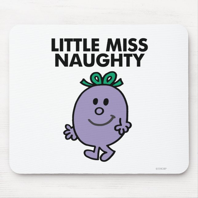 Tapis De Souris Petite Miss Naughty | Lettres noires (Devant)