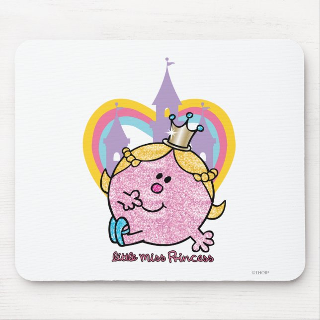 Tapis De Souris Petite Miss Princesse Possède Avec Château & Coeur (Devant)