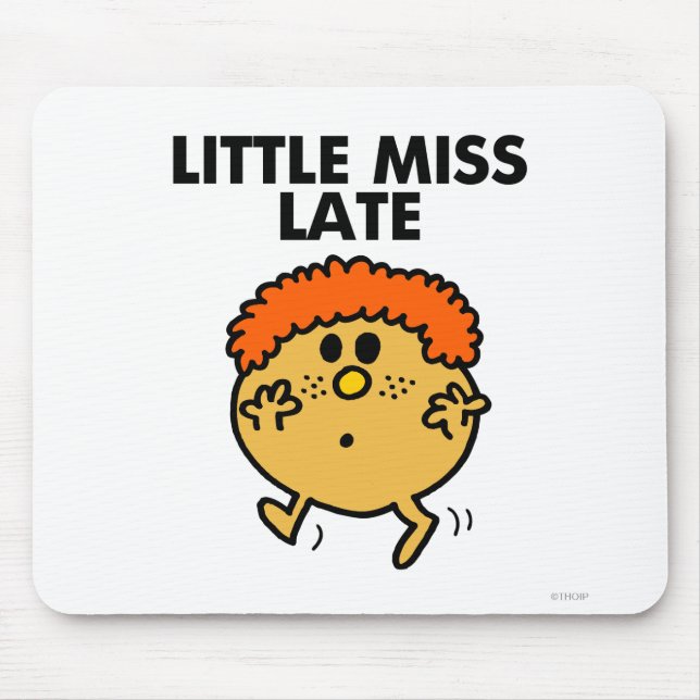 Tapis De Souris Petite Miss Tard | Lettres noires (Devant)