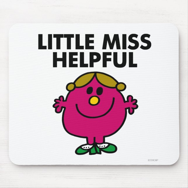 Tapis De Souris Petite Miss Utile | Lettres noires (Devant)