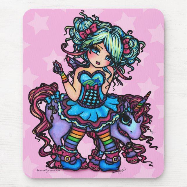 Tapis De Souris Petite Mlle Deelish Fairy Unicorn princesse (Devant)