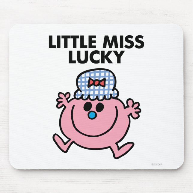 Tapis De Souris Petite Mlle Lucky | Lettres noires (Devant)