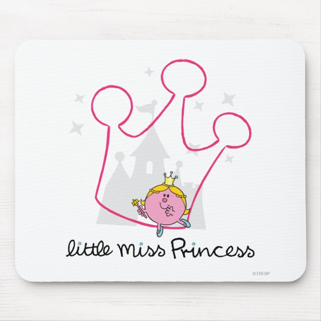 Tapis De Souris Petite Mlle Princesse | Couronne rose géante (Devant)