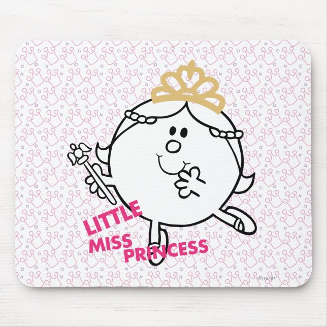 Tapis De Souris Petite Mlle Princesse | Lettres roses (Devant)