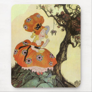 Tapis De Souris Petite Muffet & Araignée, Mère l'Oie Vintage