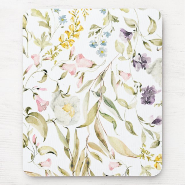 Tapis De Souris Petites fleurs botaniques Fleurs sauvages (Devant)