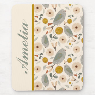 Tapis De Souris Petits oiseaux doux Mousepad personnalisé