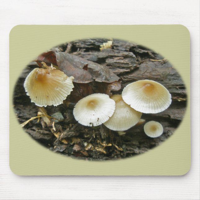 Tapis De Souris Petits Parasols Champignons en rondins (Devant)