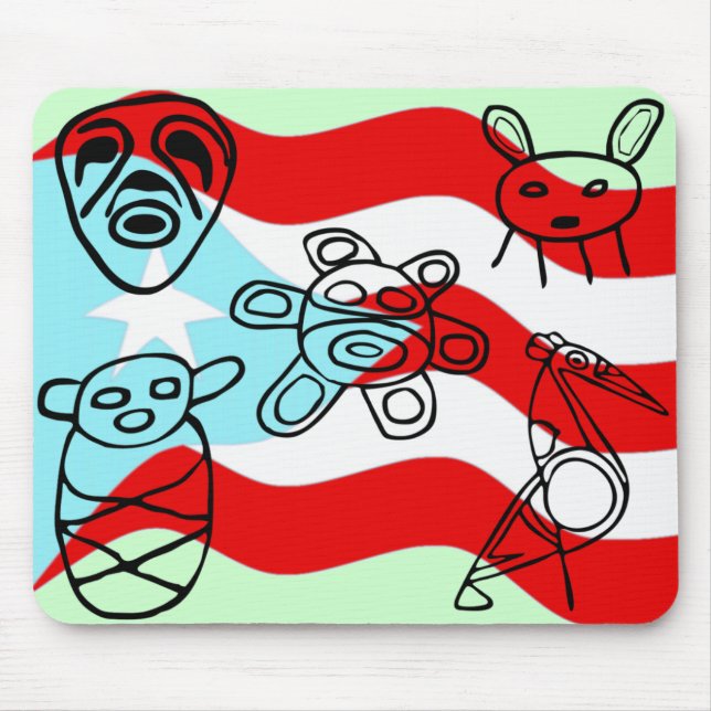 Tapis De Souris Petroglifos Taínos (Devant)