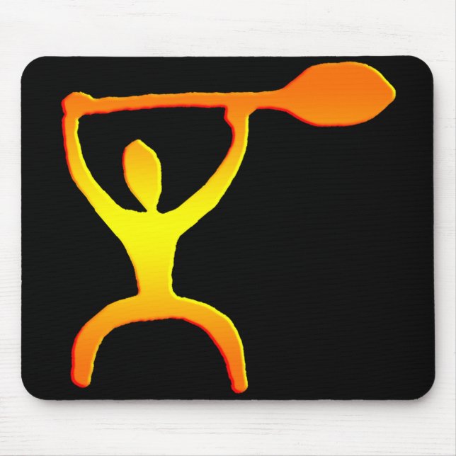 Tapis De Souris Pétroglyphe hawaïenne d'homme de palette - (Devant)