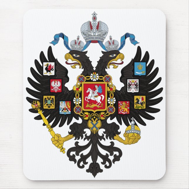 Tapis De Souris Peu de manteau des bras de l'empire russe 1883 (Devant)