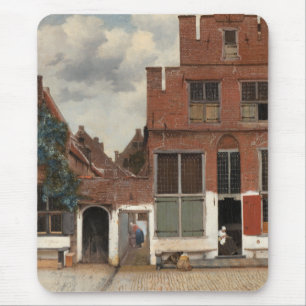 Tapis De Souris Peu de rue Johannes Vermeer