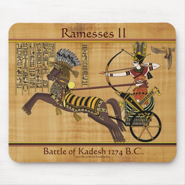 Tapis De Souris Pharaon égyptien Ramesses II & Chariot à Kadesh (Devant)