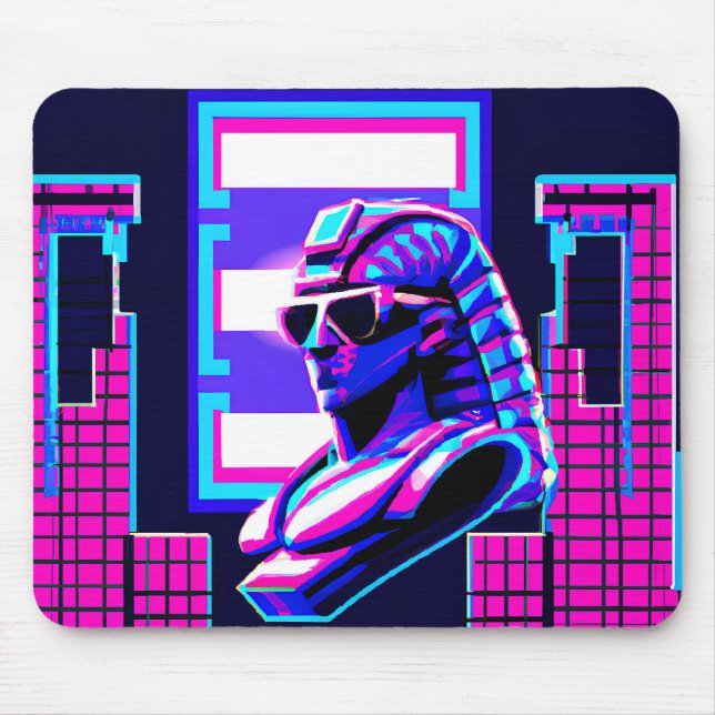 Tapis De Souris Pharaon Synthwave (Devant)