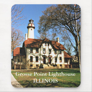 Tapis De Souris Phare de Grosse Point, Illinois Mousepad