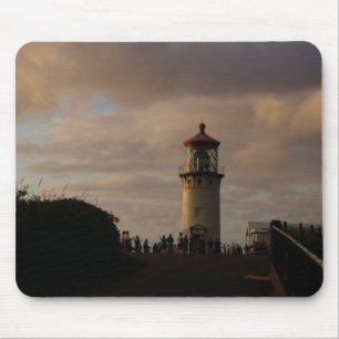 Tapis De Souris Phare de Kilauea à Kauai à Dusk
